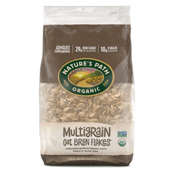 Nature's Path Organic Cereal, Multigrain Oat Bran, 32 Oz Bag (Pack of 6)