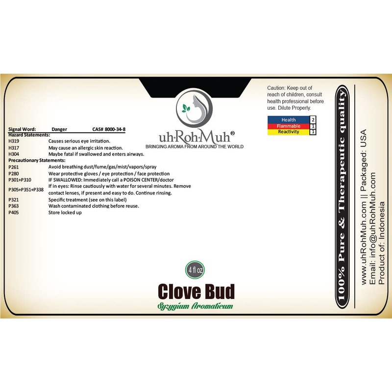 uh*Roh*Muh Clove Bud Essential Oil || CO2 Extracted || Pure
