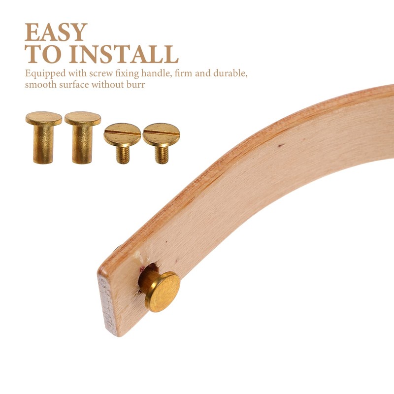 Kichvoe Wooden Teapot Handle Replacement Set 2 Pieces Heat-Resistant Beech