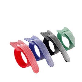 50-Pack Reusable Color Cable Ties 0.5x6in - Adjustable Hook & Loop Multi-Purpose Organizers for Wires & Cables