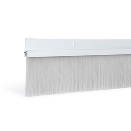 Under Door Sweep Brush - Door Seal Brush - Aluminium Door Sweep for Bottom of Door - Exterior Door Bottom Seal - Weather Stripping Door Draft Stopper - 2 Inch Brush Bristle - 36 Inch Long