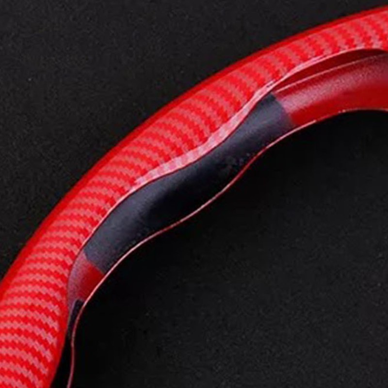 Carbon Fiber Steering Wheel Cover Ultra Thin Fit Wear Resistant
