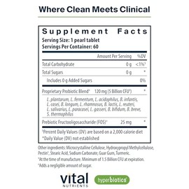 Hyperbiotics Vital Nutrients Pro-15 Prebiotics and Probiotics for Women and Men | 15 Science Backed Strains | Supports Occasional Constipation, Diarrh