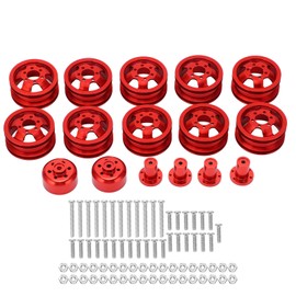 Aluminum Alloy Metal Wheel Hub for WPL B24 B36 1/16 6WD Military Tracked Vehicle Wheel Rims HubRed