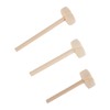 100pcs Mini Wooden Hammers for Chocolate Portable Breakable Heart Hammer