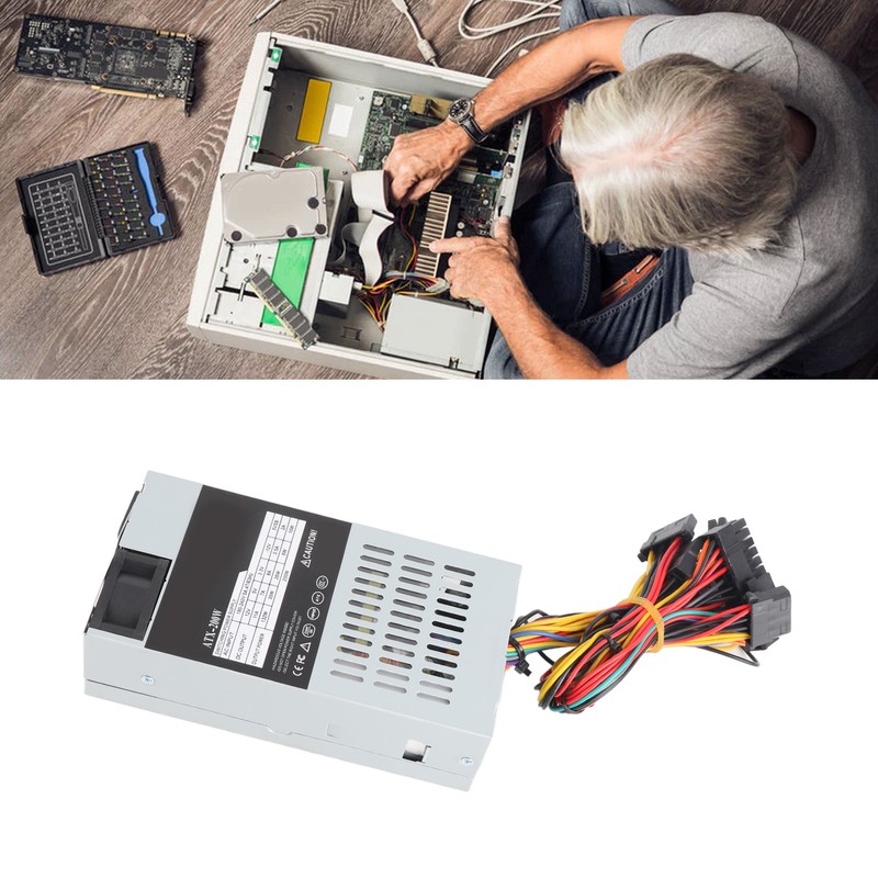 200W Power Supply Sturdy Metal Fast Cooling Widely Compatible Desktop