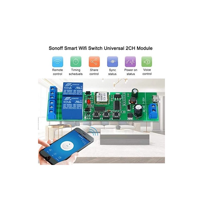 Mhcozy Wifi Wireless Smart Switch Relay Module For Smart Home