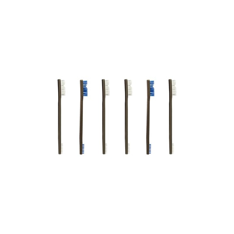 Otis Technology 6 Pack AP Brushes (4 Nylon/2 Blue Nylon)