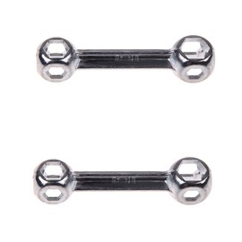 SaiDian 2Pcs Dog Bone Hexagon Wrench Mini Pocket Wrench Bicycle Repair Tool Metal Bicycle Spanner 6-12mm Hexagon Holes Silver Multi-Tool