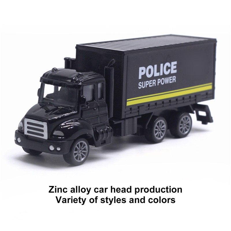 3pcs 1:50 Truck Model Toy Set Pull Back Recovery Tanker