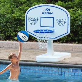 Keltne 9 Inch Water Basketball 1PCS, Size 6 - Rubber Pool Basketballs with Pump for Swimming Pools Basketball Hoops
