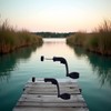 2Pcs Black Universal Plastic Power Handle Fishing Reels Crank Rock
