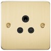 Knightsbridge FP5ABB FPAV5ABB Flat Plate 5A Unswitched Socket-Brushed Brass with