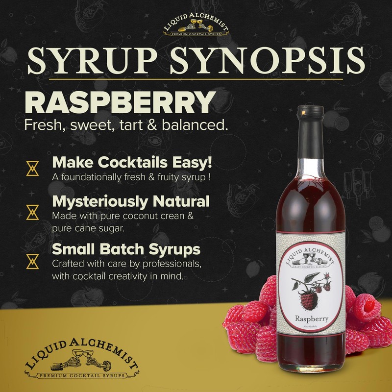Liquid Alchemist Raspberry Syrup for Drinks - Real Ingredients Make