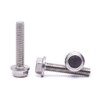 M5-0.8 x 16mm Hex Flange Bolt (0.63" Thread Length), DIN6921,