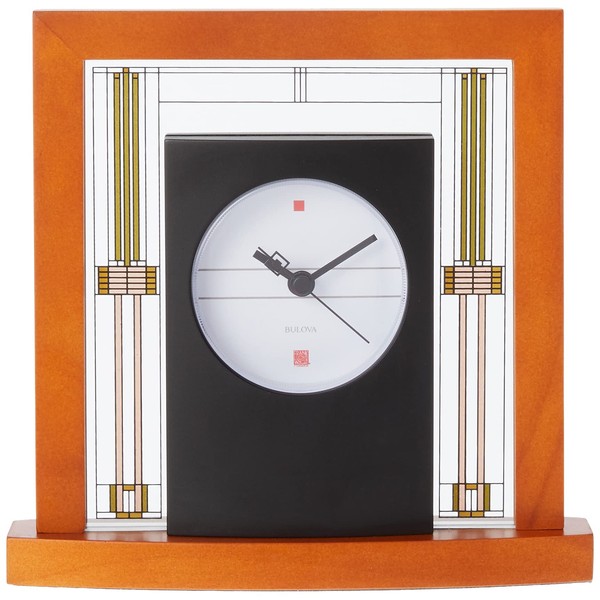 Bulova B7756 Willits Frank Lloyd Wright Reloj de Mesa, Acabado Cereza Claro