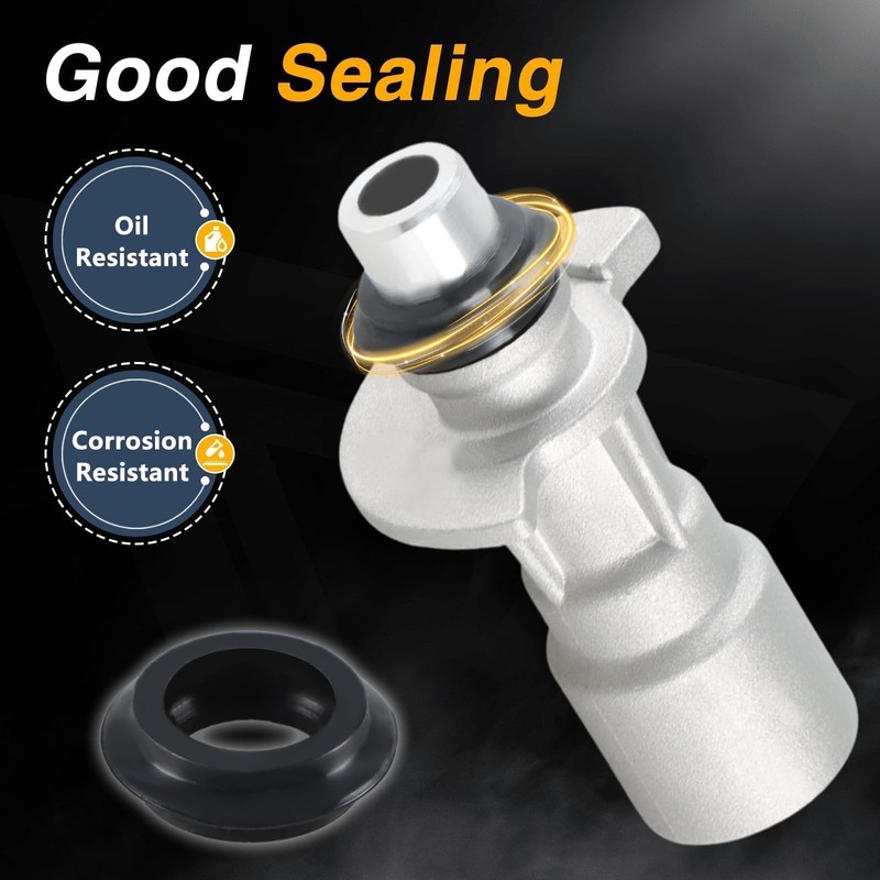 EVRBUL Upgrade Aluminum Engine Oil Cooler Inlet Connector, Water Pump-Oil