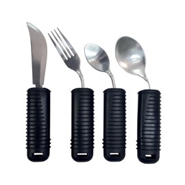 GIMA - Set composto da 4 posate modellabili in acciaio inox (coltello, forchetta, cucchiaio e cucchiaino), 28921