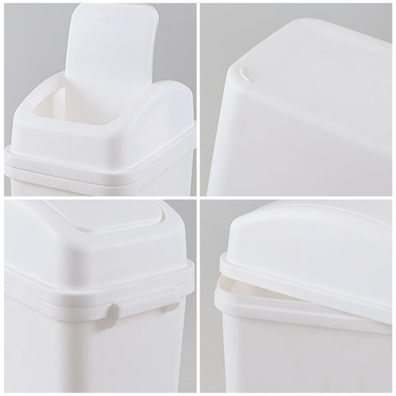 Zopnny Bathroom Bin Small Trash bin for Bathroom, Plastic Swing