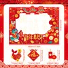 HOWAF 30pcs Chinese New Years Photo Booth Props with 2025