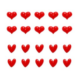 UUYYEO 20 Pcs Small Red Heart Brooches Valentine's Day Heart Pins Cute Lapel Pins Backpack Badge Pins Clothes Hat Brooch Pins Decorative Dress Bag Pins for Women Men