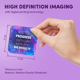 1 x Square MDF Fridge Magnet - Positive Motivational Quote 14235