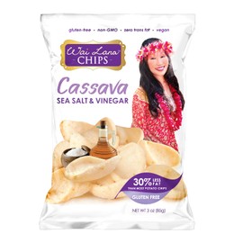Cassava Chips Sea Salt and Vinegar (12 Pack of 3 Ounce Individual Bags) - Gluten Free, Non-GMO, Vegan, Zero Trans Fats – Wai Lana