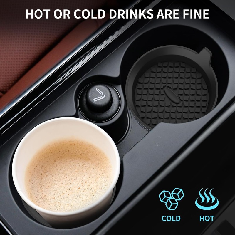 Universal Car Cup Coasters Car Cup Mats Non-Slip Recessed Car