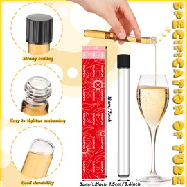 DoubleFill 84 Pcs Secret Tampon Flask Set Included 12 Pcs 1.2 oz Tube Flasks for Women Fake Tampon Tubes for Women 72 Pcs Tampon Reusable Wrappers for Women Cruise Event Festival Party