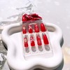 Red Christmas Press on Nails Medium Square Fake Nails with