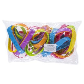 24 Assorted Superhero Comic Quotes & Sayings Colorful Rubber Jelly Bracelets for Children Birthdays, Party Favors, Kid's Goody Bags By Super Z Outlet
