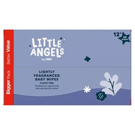 12x ASDA Little Angels Lightly Fragranced Plastic Free Wipes 60 Pack