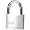 ABUS Vorhängeschloss Titalium 64TI/40 - Kellerschloss mit Schlosskörper aus Spezial-Aluminium