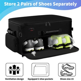Mogplof Extra Large 2 Layer Golf Trunk Organizer, Golf Gifts for Men Golfers, 20"x 14"x 10" Water-Resistant Car Durable Golf Organizer for 2 Pair Shoes, Balls, Tees, Clothes, Gloves, Accessories