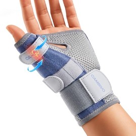 CAMBIVO- Férula para el pulgar con correas ajustables, soporte de muñeca transpirable con palma abierta para artritis, tenosinovitis de De Quervain, esguinces, se adapta a la mano derecha o izquierda