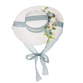 COSDREAMER Victorian Hat Womens Girls Tea Party Hats Vintage Flowers Flat Hat (O)