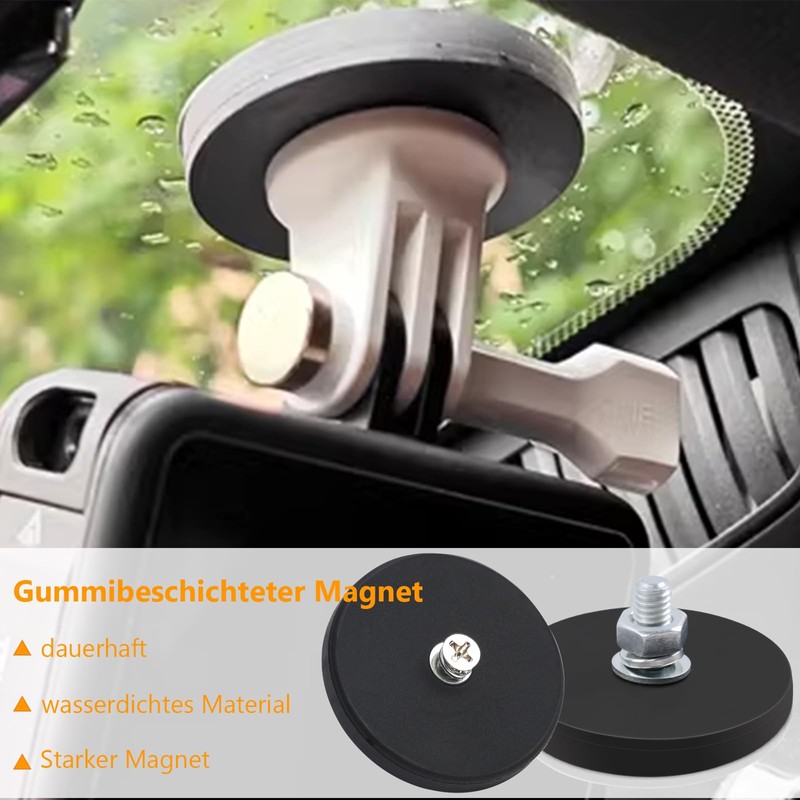 Strong Rubber Coated Mounting Magnets, 100LBS Anti-Scratch Mounting Magnets, Rubber