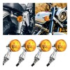 Motorcycle Round Turn Signal Lights, 4PCS 12V LED Bulbs Blinker