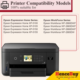 HenceBuy 502XL Printer Cartridges Compatible with Epson 502 XL Cartridges Multipack for Expression Home XP-5100 XP-5105 XP-5155 XP-5150 Workforce WF-2860 WF-2865 WF-2880 WF-2860DWF WF-2865DWF WF-2880DWF