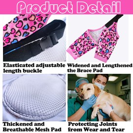 Sharkwill Dog Elbow Wraps Knee Protector Pads Elbow Callus Treatment Sleeve for Wounds Front Legs Prevent Licking for Medium Large Dogs XL, Leopard