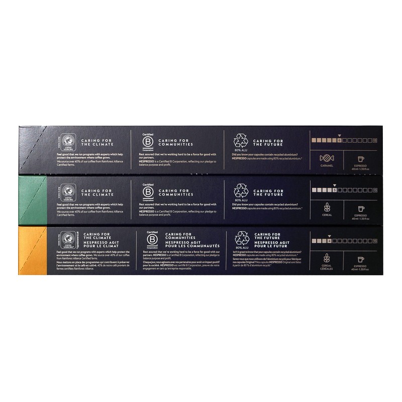Nespresso Trio Pack 30 Capsules/Pods(Livanto Volluto Capriccio)