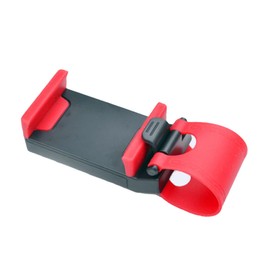 SEWACC Car Steering Wheel Phone Holder Adjustable Hands-Free Mount for Smartphones Universal Fit Red for Drivers