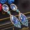 Clearine Long Women's Wedding Party Crystal Droplet Chandelier Dangle Ear