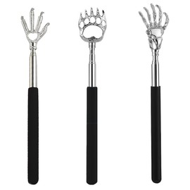 JYNXOR 3Pcs kratzhand Rückenkratzer Ausziehbar Robuster Rückenkratzer Teleskop Kratzhand Ruckenkratzer Back Scratcher Edelstahl Rücken Kratzer Teleskop-Rückenmassagegerät Massage Rückenkraule
