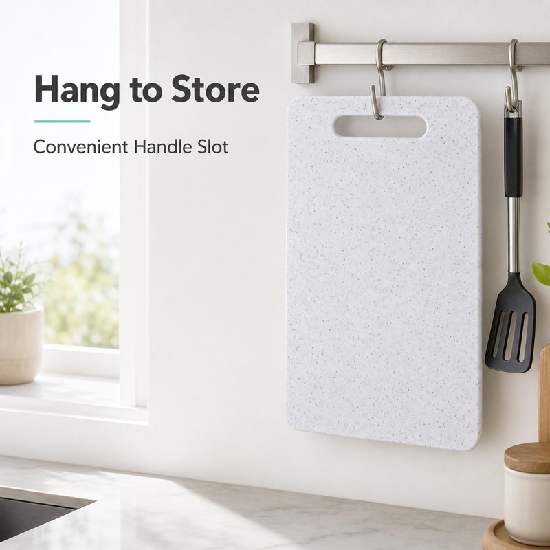 2PCS 15cmx25cm Small Chopping Board,Plastic Chopping Board(White)