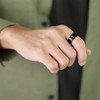 Titanium Stainless Steel Anxiety Ring Cross Rotating Ring Stress Relieving