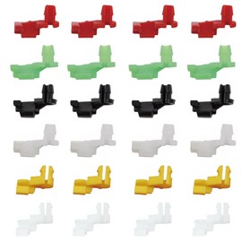 24Pcs Car Door Lock Rod Clips Plastic Left Right Driver Tailgate Handle Rod Clip Universal Fastener Retainer Clip Moulding Fasteners Fit for Most Cars 2-3.5mm Rod 5.5-6.5 Hole