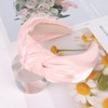 Amariver Pink Headband Knotted Wide Headband for Women Top Knot