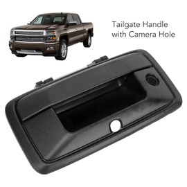 Tailgate Handle with Camera Hole, 23448681 Rear View Backup Camera Tail Gate Handle Replacement for Sierra 2014‑2015