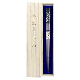 132 Chopsticks Dishwasher Silver Cherry Blossom Purple Dishwasher Safe Paulownia Box and Wrapping Included Birthday 60th Birthday Gift Grandma Mom